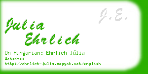 julia ehrlich business card
